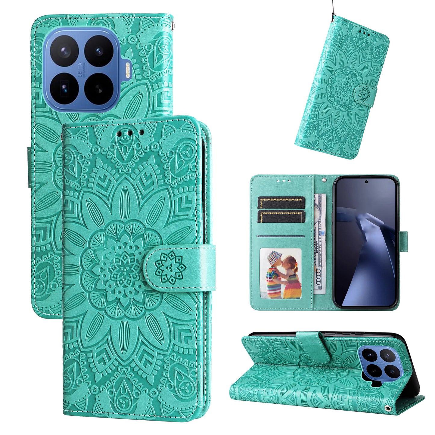 For Xiaomi 17T Pro Case Sunflower Imprint Leather Wallet Phone Cover