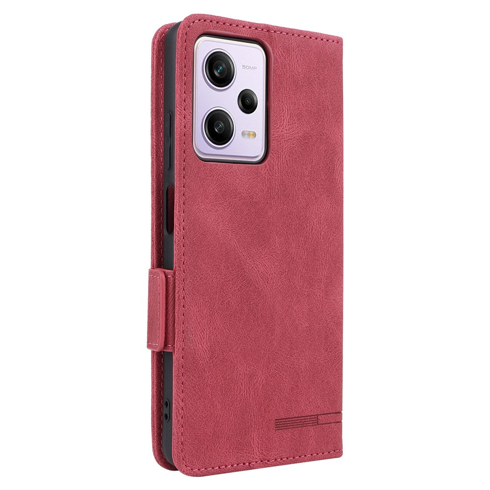 For Xiaomi Redmi Note 12 Pro 5G / Note 12 Pro Speed 5G / Poco X5 Pro 5G PU Leather Anti-drop Case Hardware Decor Dual Magnetic Clasp Wallet Stand Phone Cover