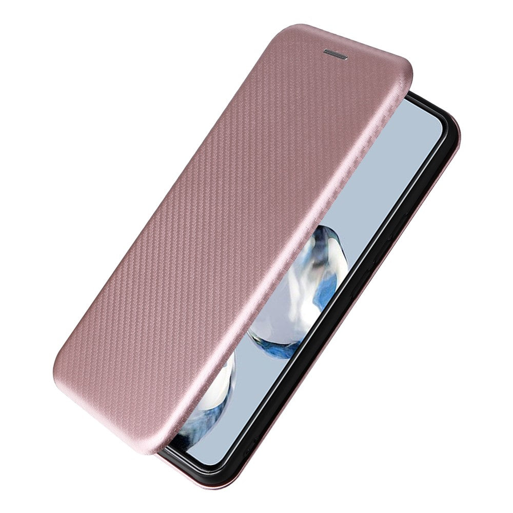 For Xiaomi 12T Pro 5G Shockproof PU Leather Phone Case Card Slot Stand Carbon Fiber Texture Magnetic Absorption Flip Cover