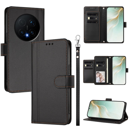 Honor Magic8 Pro 5G Wallet-Handyhülle – 9 Kartenfächer PU-Leder Flip mit Handschlaufe