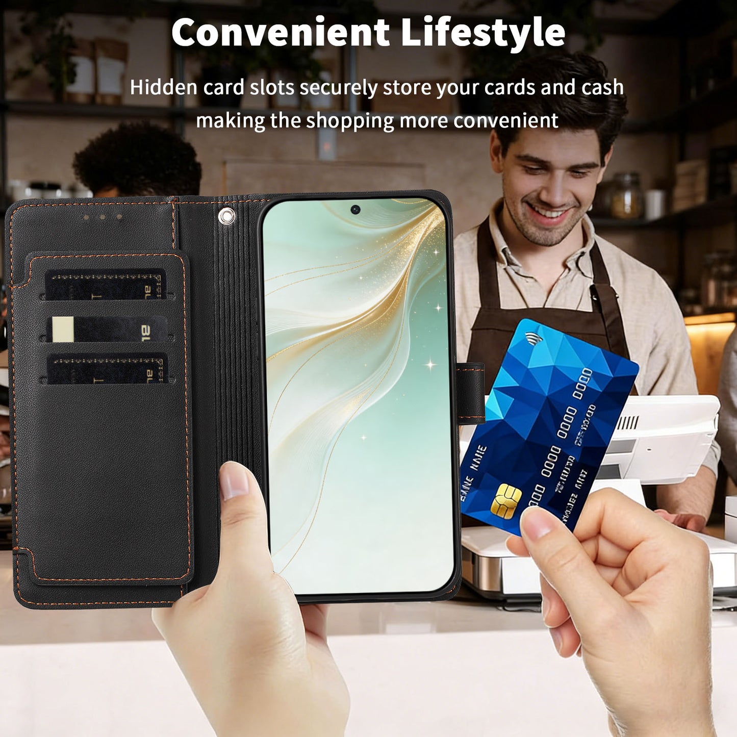 For Honor Magic8 Pro 5G Case 9 Card Slots PU Leather Flip Wallet Phone Cover with Hand Strap