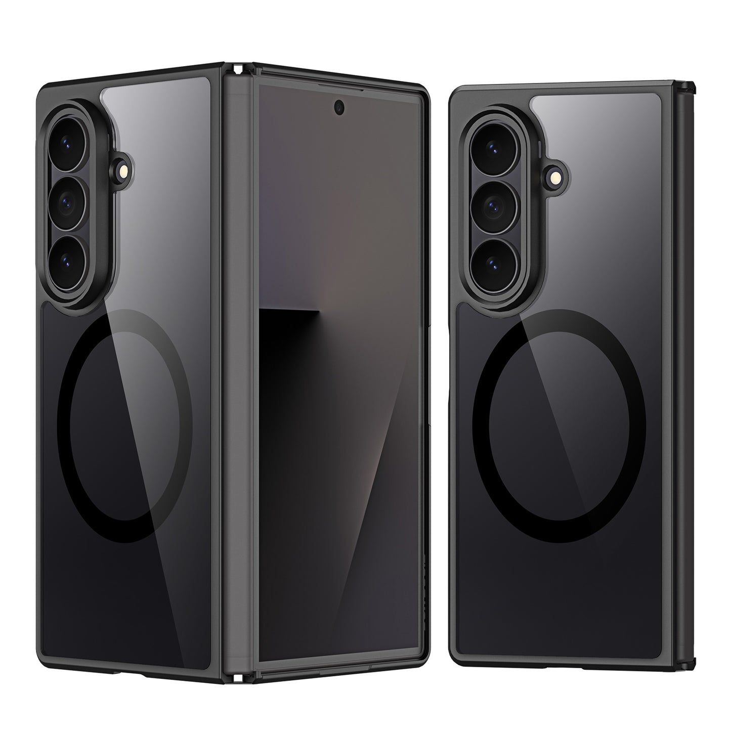 DUX DUCIS for Samsung Galaxy Z Fold8 Ultra / Z Fold7 5G Aimo Series Magnetic Case PC + TPU Clear Back Phone Cover (REACH Certification) - Black