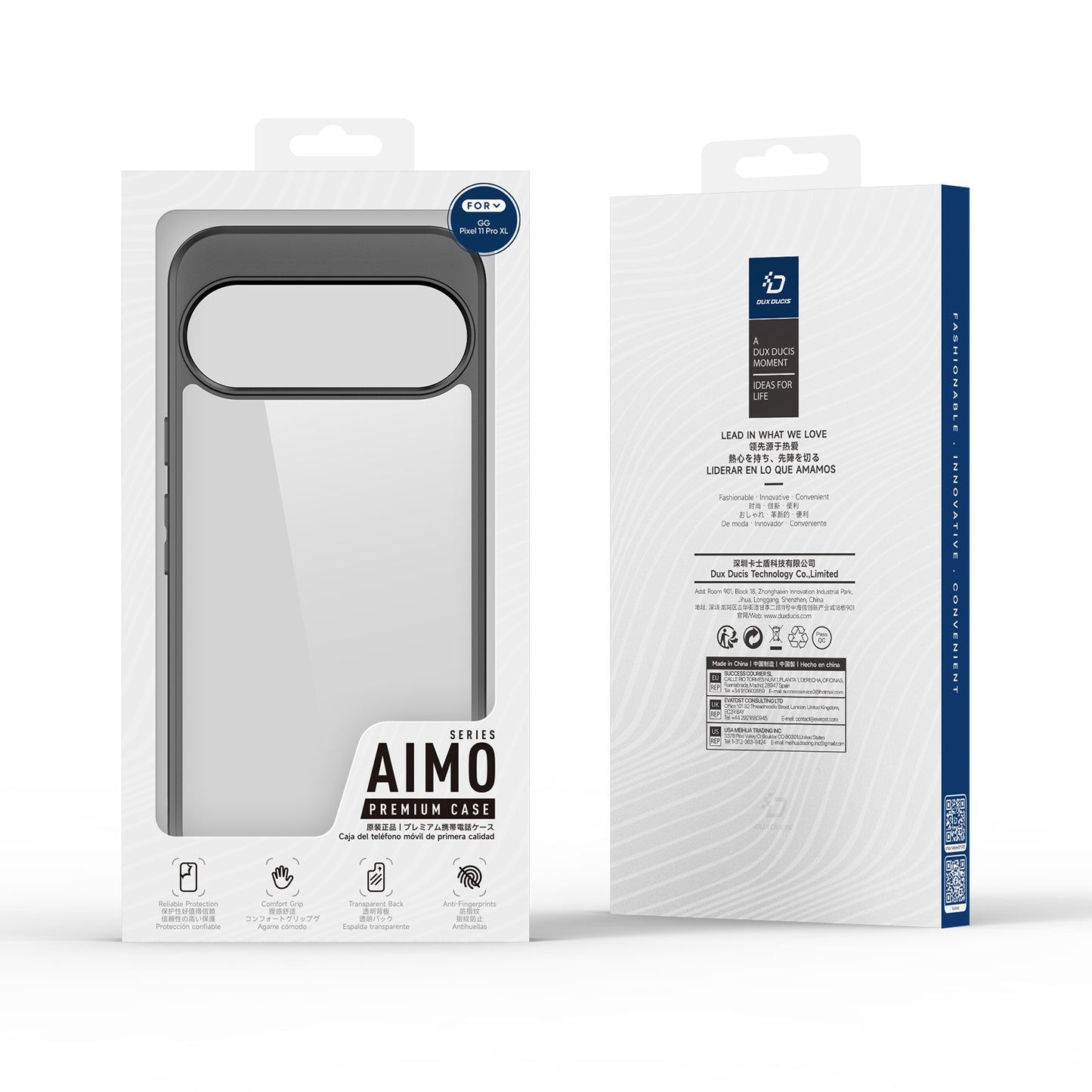 DUX DUCIS for Google Pixel 11 Pro XL Aimo Series PC + TPU Clear Back Phone Cover (REACH Certification)