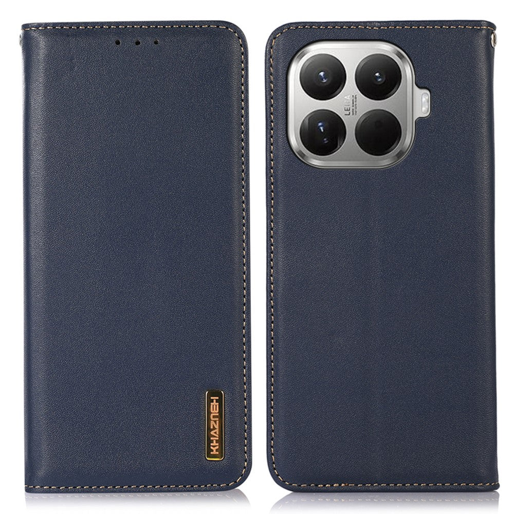 KHAZNEH For Xiaomi 17T Case Wallet Genuine Cow Leather Phone Cover Nappa Texture