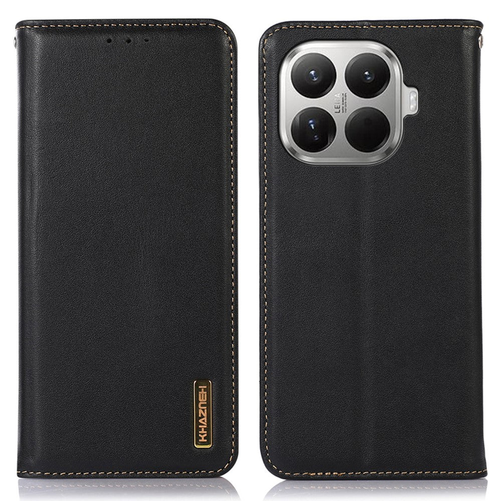 KHAZNEH For Xiaomi 17T Case Wallet Genuine Cow Leather Phone Cover Nappa Texture