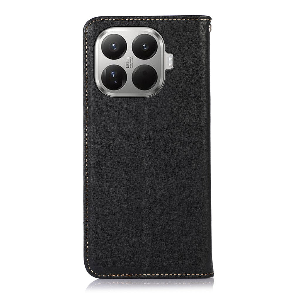 KHAZNEH For Xiaomi 17T Case Wallet Genuine Cow Leather Phone Cover Nappa Texture
