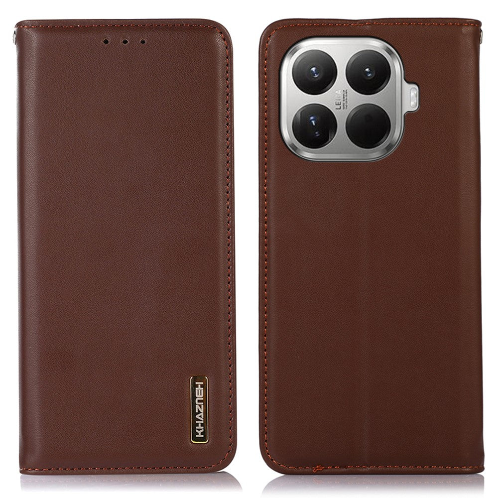 KHAZNEH For Xiaomi 17T Case Wallet Genuine Cow Leather Phone Cover Nappa Texture