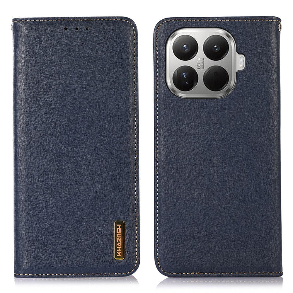 KHAZNEH For Xiaomi 17T Pro Case Wallet Genuine Cow Leather Phone Cover Nappa Texture