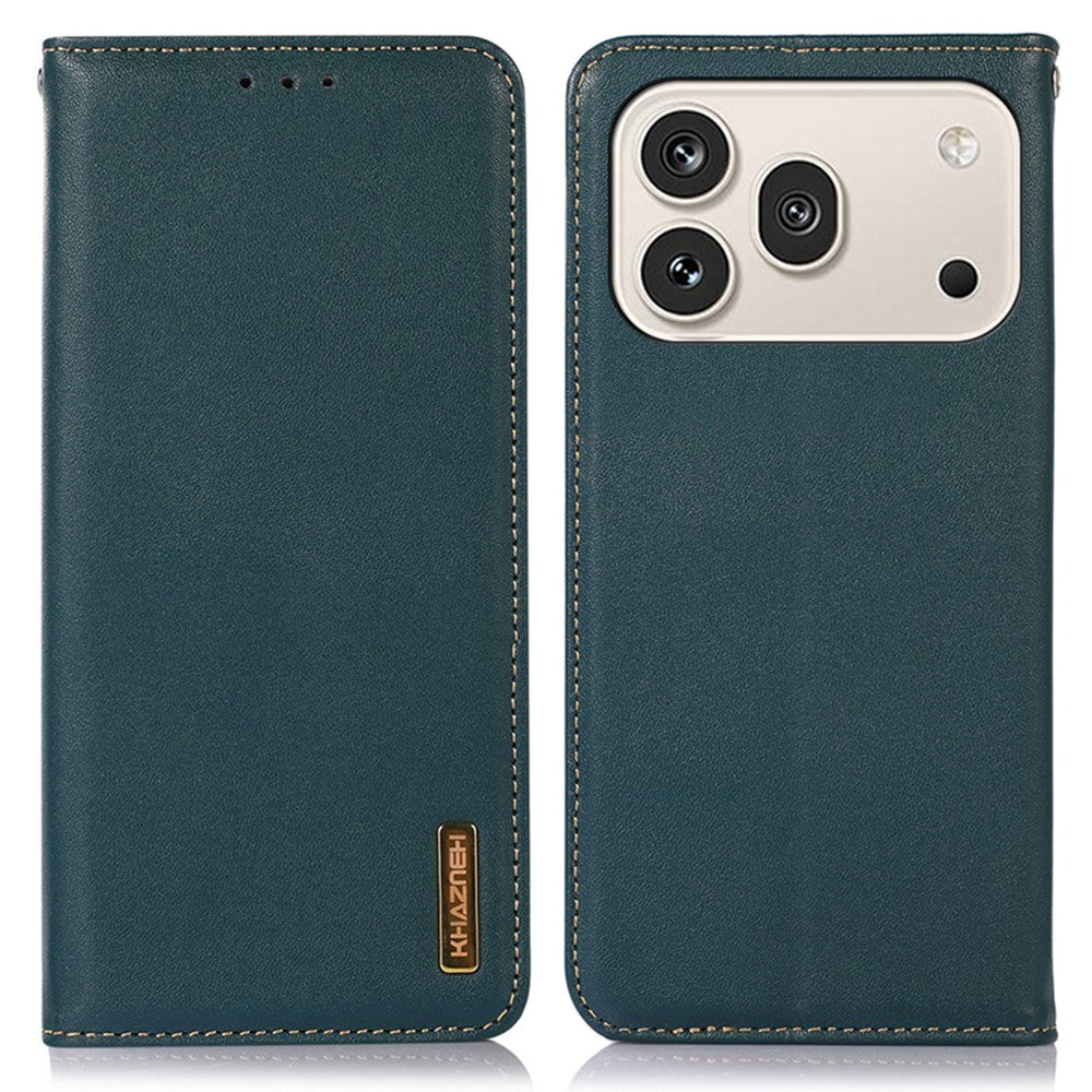 KHAZNEH For Honor 600 Pro 5G Case Wallet Genuine Cow Leather Phone Cover Nappa Texture