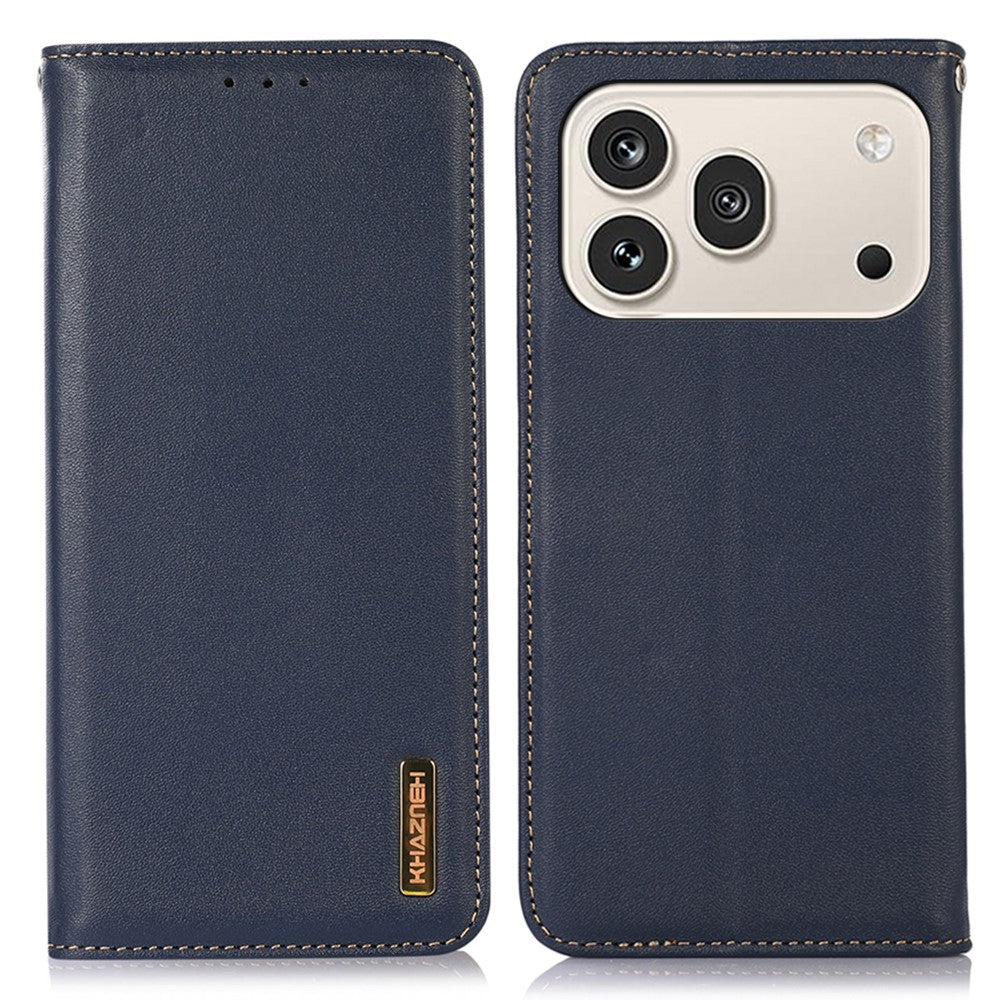 KHAZNEH For Honor 600 Pro 5G Case Wallet Genuine Cow Leather Phone Cover Nappa Texture
