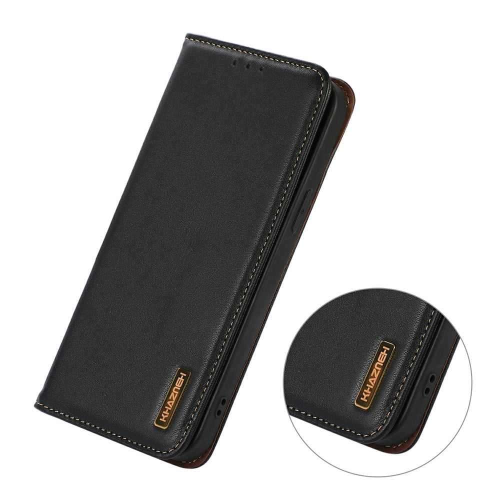 KHAZNEH For Honor 600 Pro 5G Case Wallet Genuine Cow Leather Phone Cover Nappa Texture