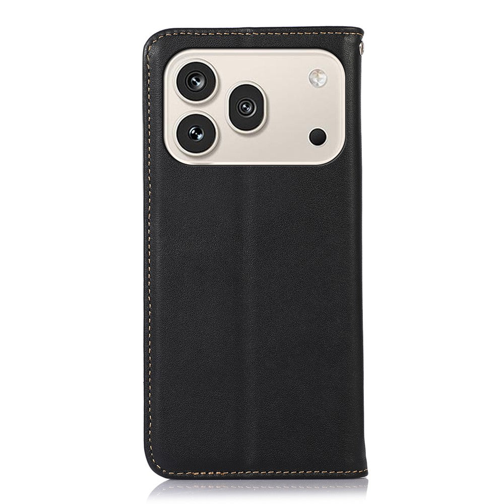 KHAZNEH For Honor 600 Pro 5G Case Wallet Genuine Cow Leather Phone Cover Nappa Texture