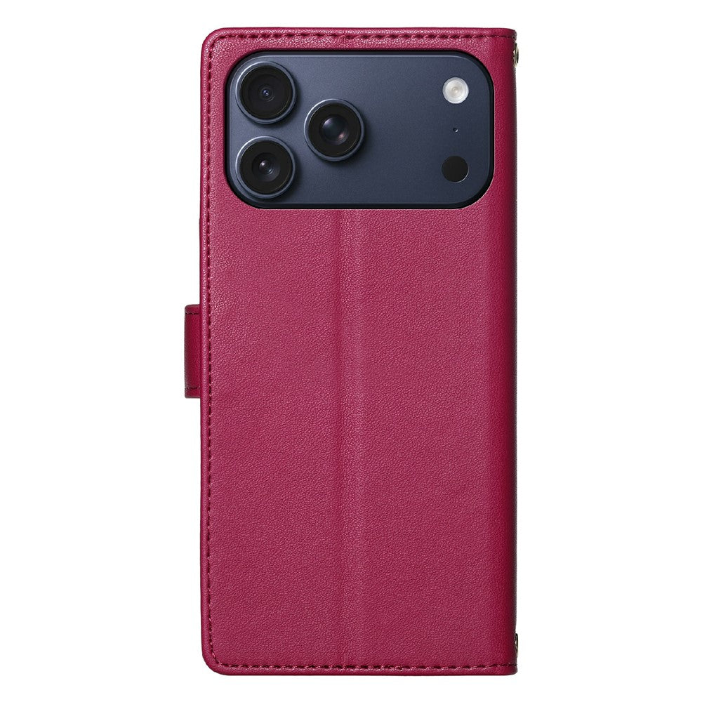 For iPhone 18 Pro Max / 17 Pro Max Case Adorable Cat Pattern PU Leather Wallet Phone Cover with Wrist Strap