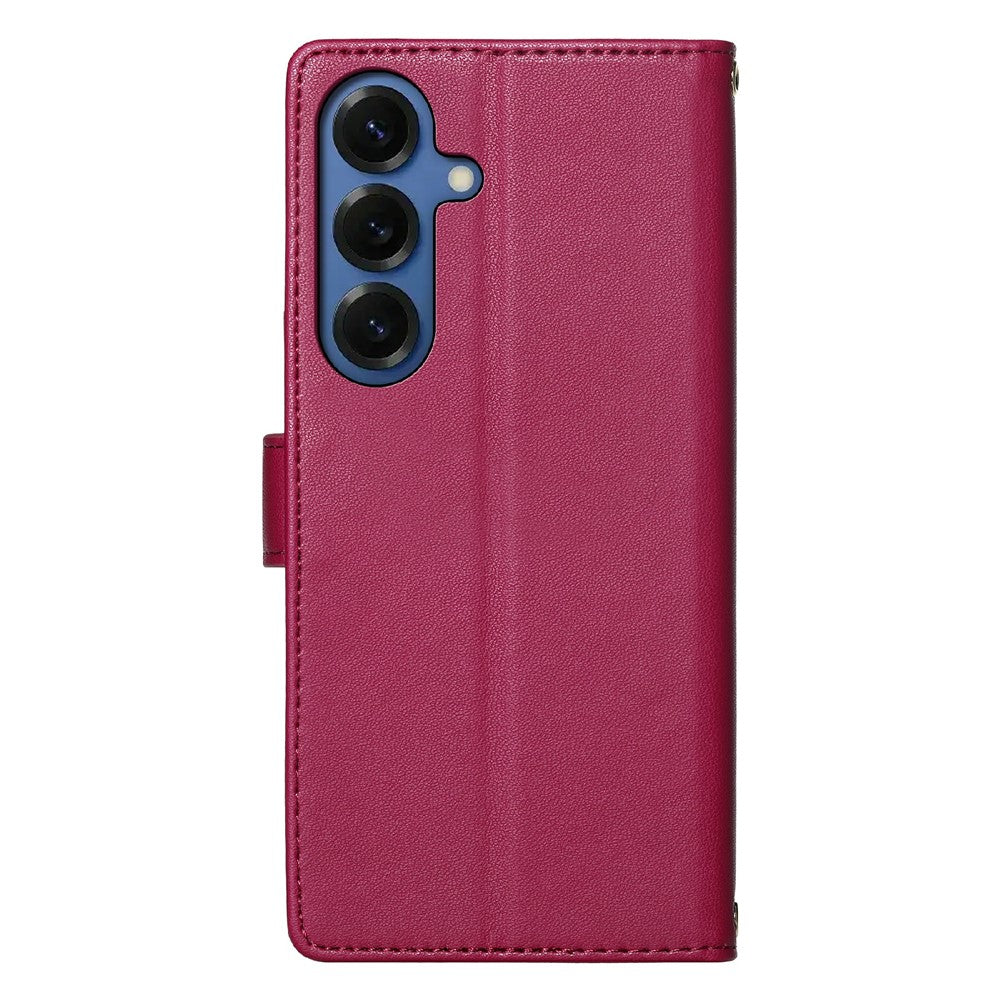 For Samsung Galaxy S26 Case Adorable Cat Pattern PU Leather Wallet Phone Cover with Wrist Strap