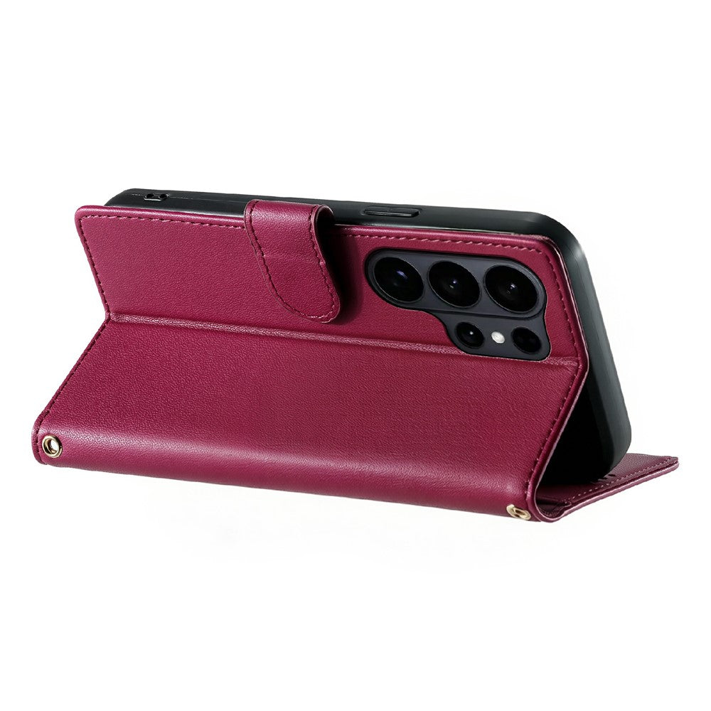For Samsung Galaxy S26 Ultra Case Adorable Cat Pattern PU Leather Wallet Phone Cover with Wrist Strap