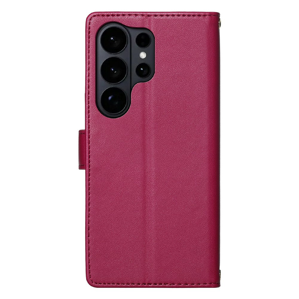 For Samsung Galaxy S26 Ultra Case Adorable Cat Pattern PU Leather Wallet Phone Cover with Wrist Strap