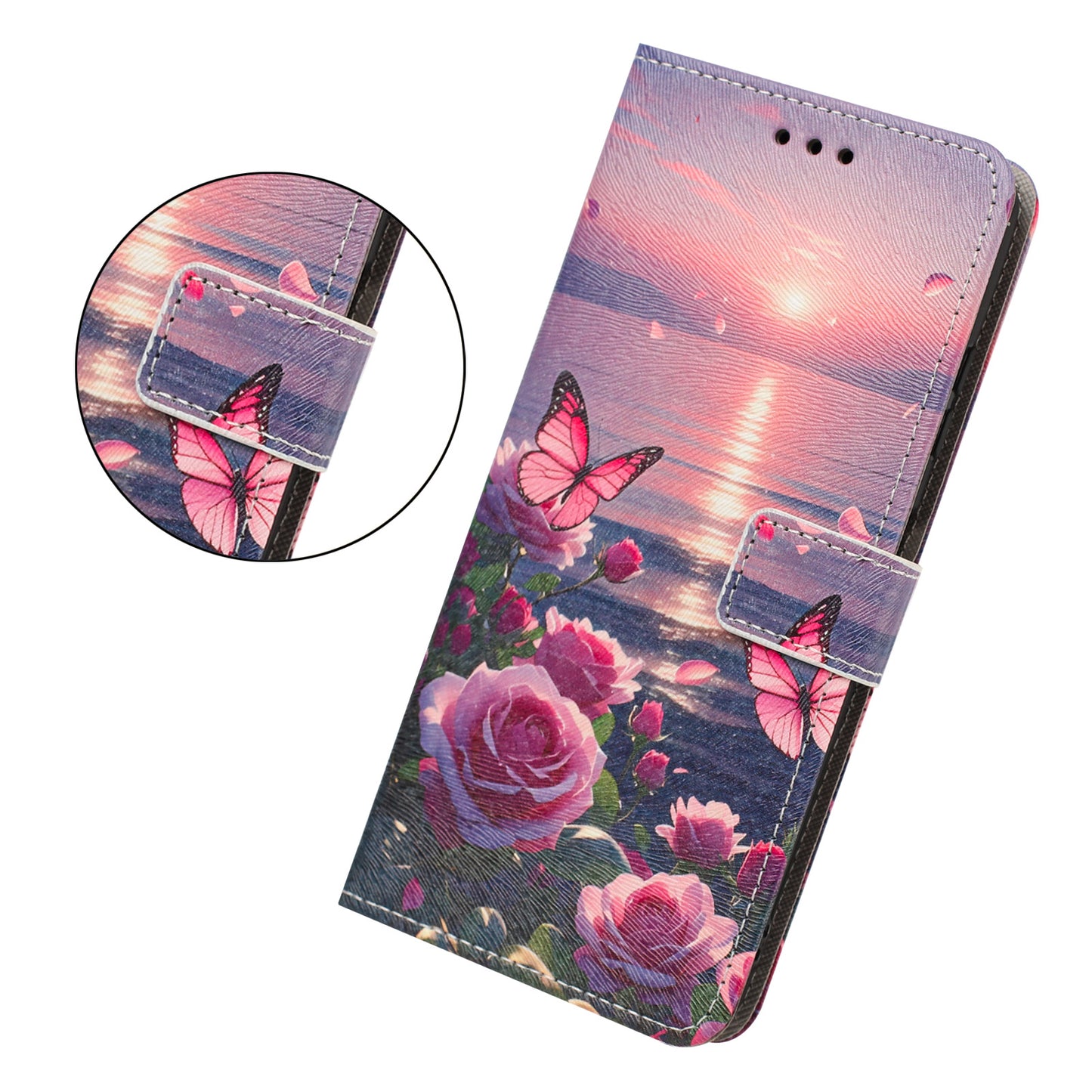 For Honor 600 Pro 5G / Honor 600 5G Case Pattern Printing PU Leather Flip Wallet Phone Cover with Wrist Strap