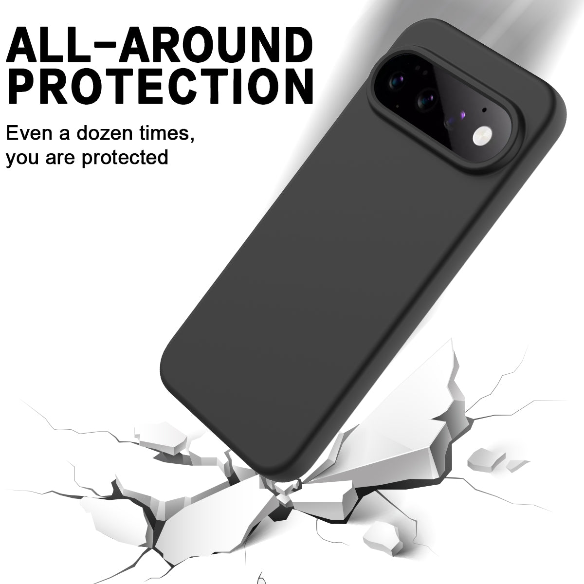 For Google Pixel 11 Pro Liquid Silicone Case Phone Back Cover with Hand Strap