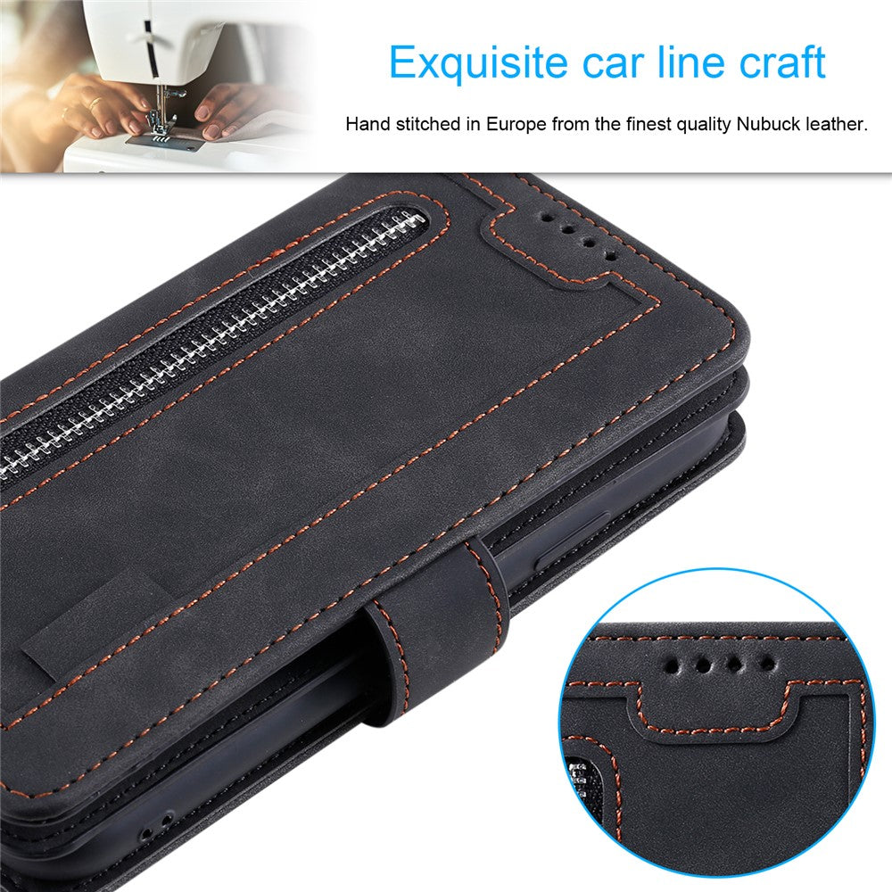 Xiaomi 17T – Wallet-Handyhülle aus PU-Leder und TPU, mit Ständer, mit Kartenfach, mit Handschlaufe