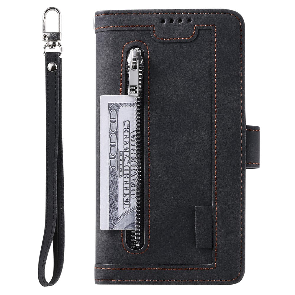 Xiaomi 17T – Wallet-Handyhülle aus PU-Leder und TPU, mit Ständer, mit Kartenfach, mit Handschlaufe