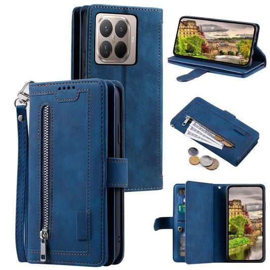 Xiaomi 17T – Wallet-Handyhülle aus PU-Leder und TPU, mit Ständer, mit Kartenfach, mit Handschlaufe