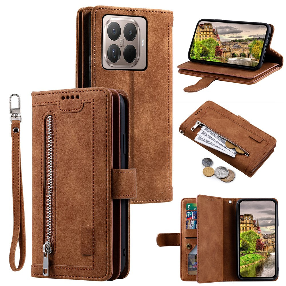 Xiaomi 17T – Wallet-Handyhülle aus PU-Leder und TPU, mit Ständer, mit Kartenfach, mit Handschlaufe