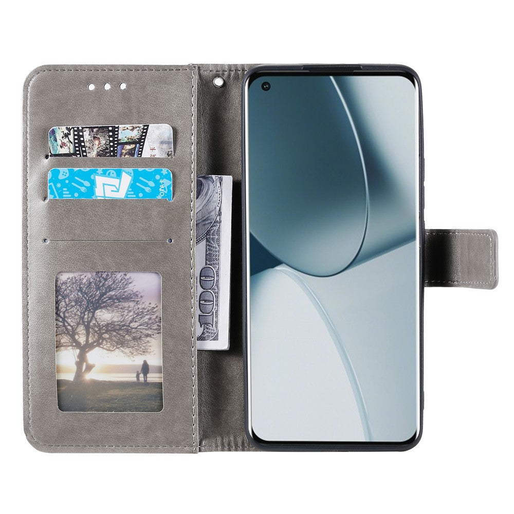 For Xiaomi 17T Stand Case Imprinted Totem PU Leather Wallet Phone Cover with Wrist Strap