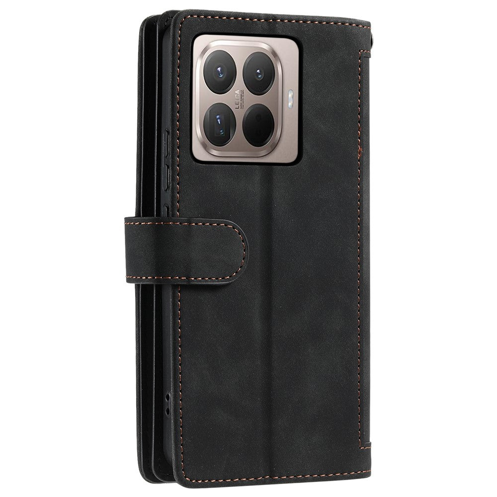 Xiaomi 17T Pro – Wallet-Handyhülle aus PU-Leder und TPU, mit Ständer, mit Kartenfach, mit Handschlaufe