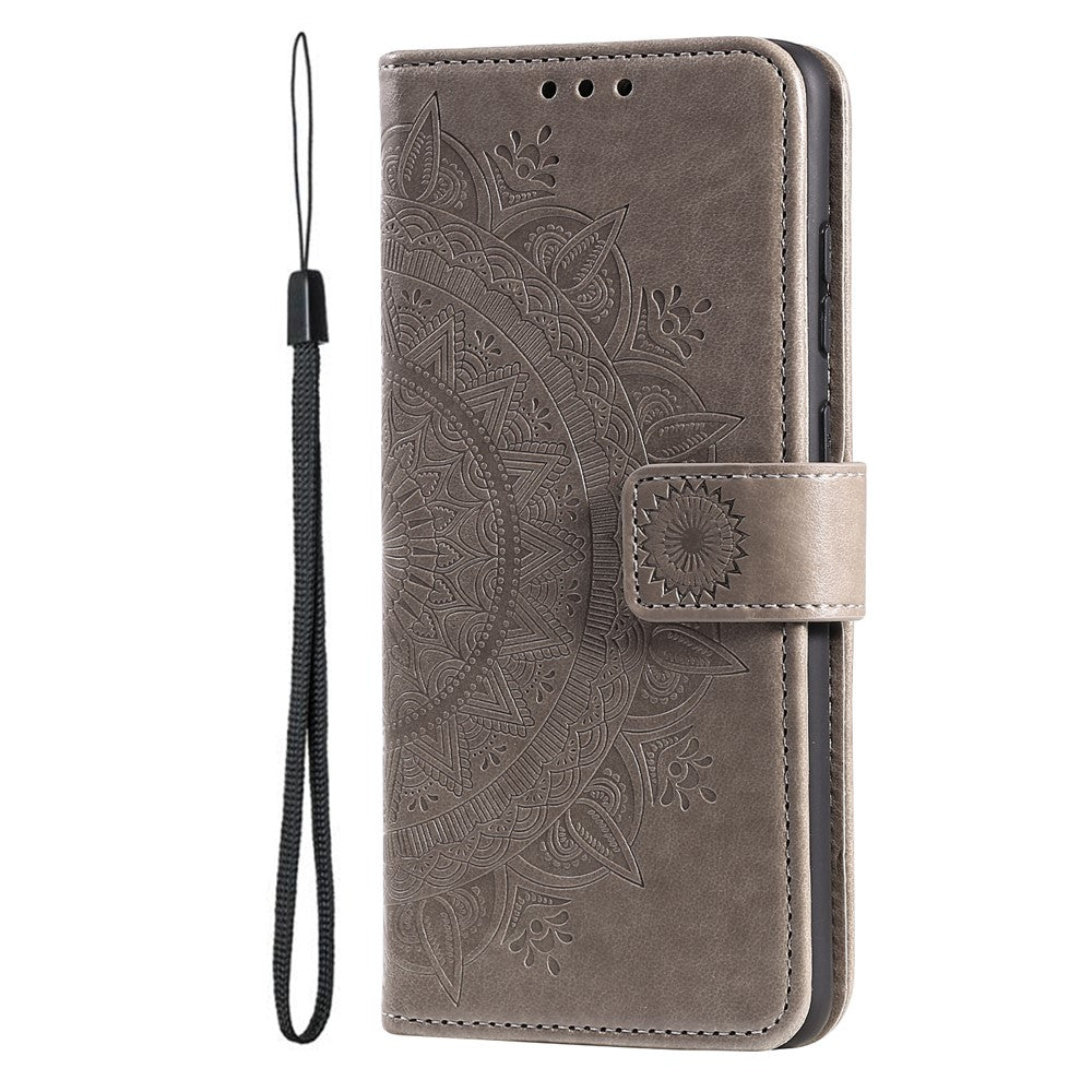 For Xiaomi 17T Pro Stand Case Imprinted Totem PU Leather Wallet Phone Cover with Wrist Strap