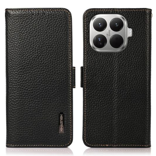 Xiaomi 17T Handyhülle – KHAZNEH mit Litchi-Textur, echtes Rindsleder, RFID-blockierend