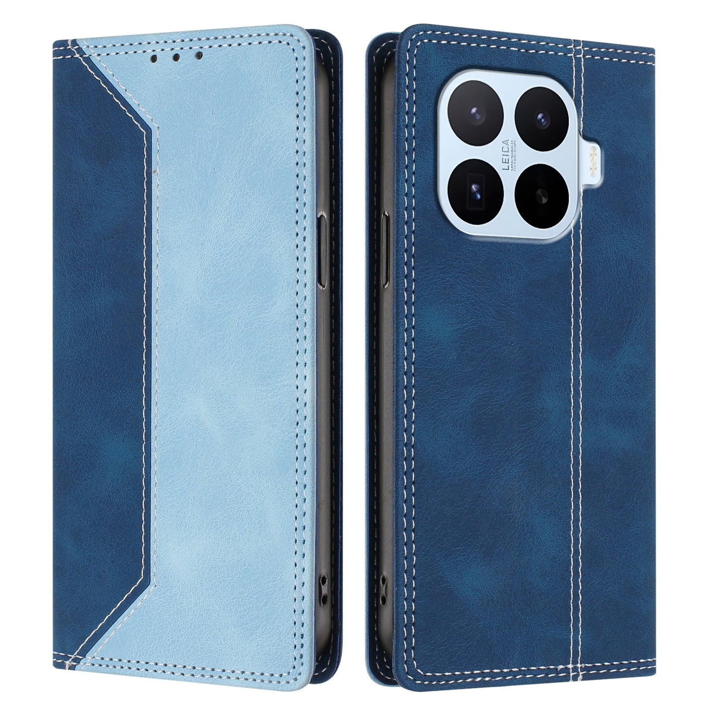 For Xiaomi 17T Leather Case Skin Touch Color Splicing RFID Blocking Wallet Stand Phone Cover
