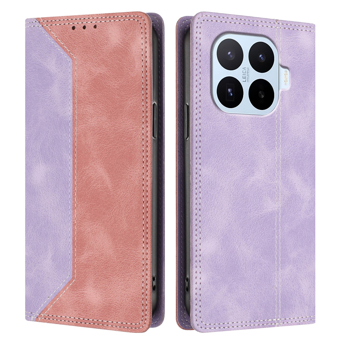 For Xiaomi 17T Leather Case Skin Touch Color Splicing RFID Blocking Wallet Stand Phone Cover