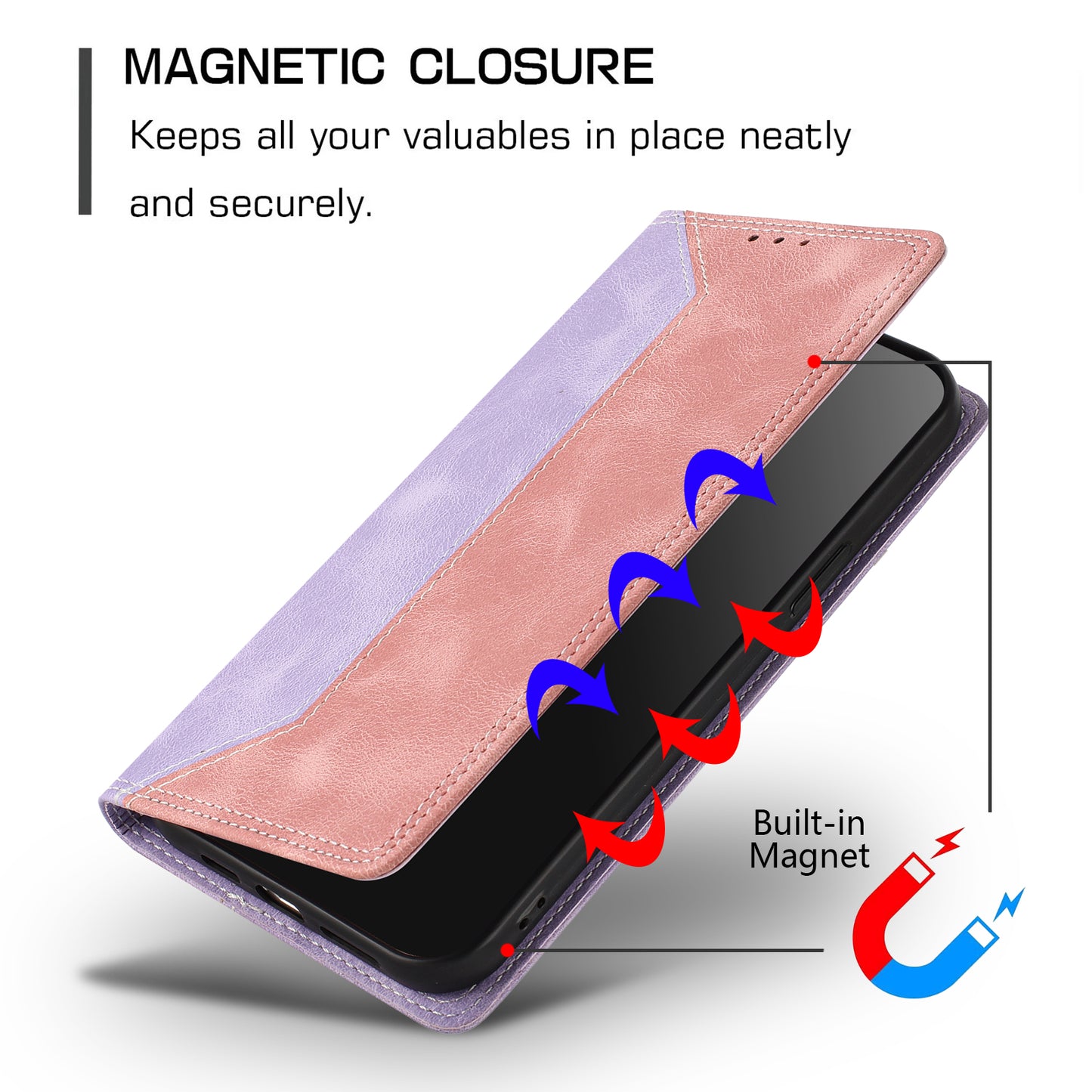 For Xiaomi 17T Leather Case Skin Touch Color Splicing RFID Blocking Wallet Stand Phone Cover