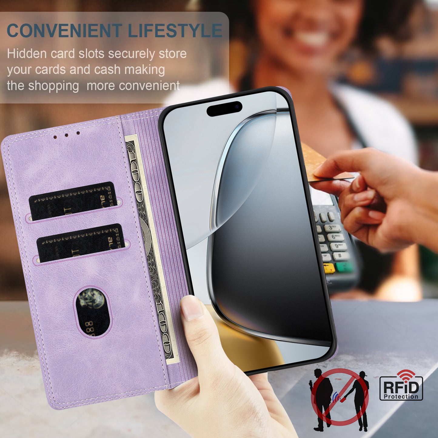 For Xiaomi 17T Leather Case Skin Touch Color Splicing RFID Blocking Wallet Stand Phone Cover