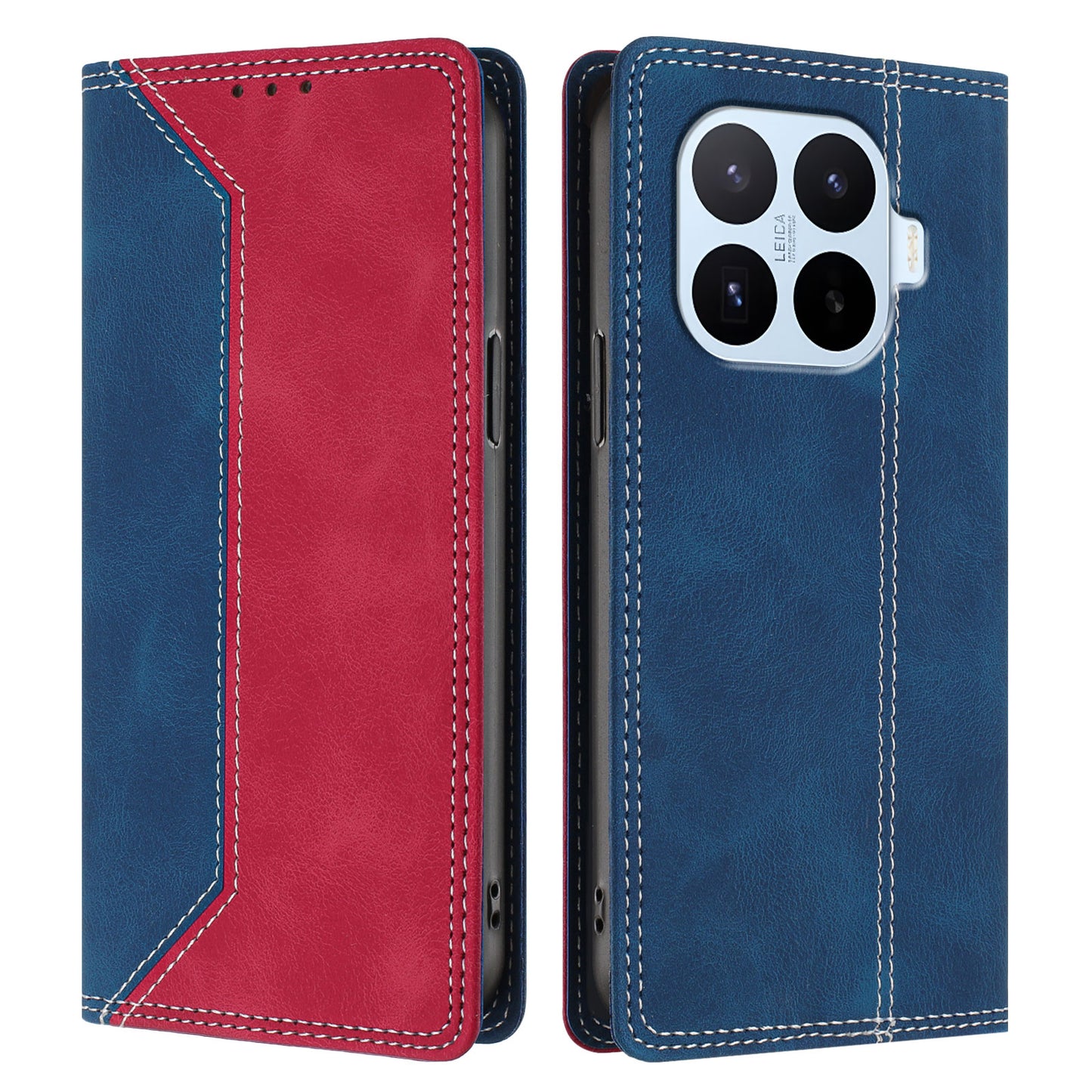 For Xiaomi 17T Leather Case Skin Touch Color Splicing RFID Blocking Wallet Stand Phone Cover