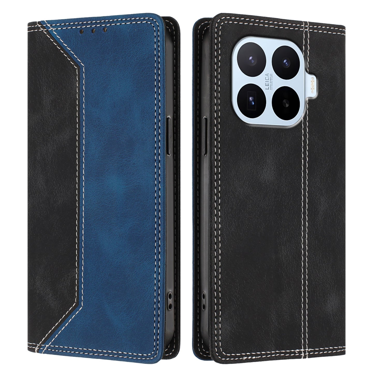 For Xiaomi 17T Leather Case Skin Touch Color Splicing RFID Blocking Wallet Stand Phone Cover