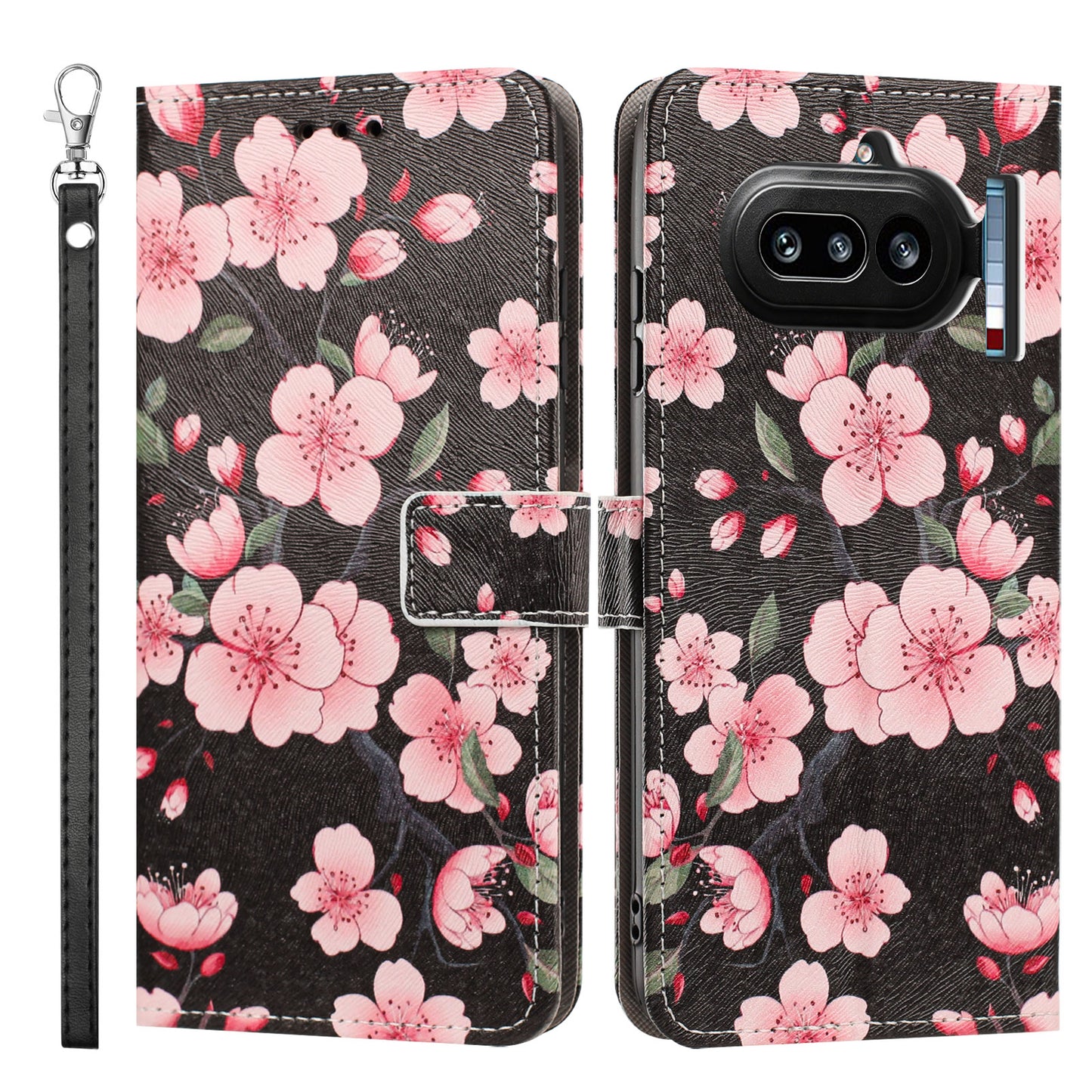 For Nothing Phone (4a) Case Pattern Printing PU Leather Flip Wallet Phone Cover with Wrist Strap