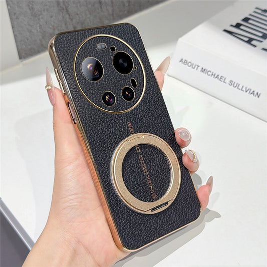 Xiaomi 17 Ultra 5G – Magnetische Handyhülle aus PU-Leder und TPU, mit Ständer