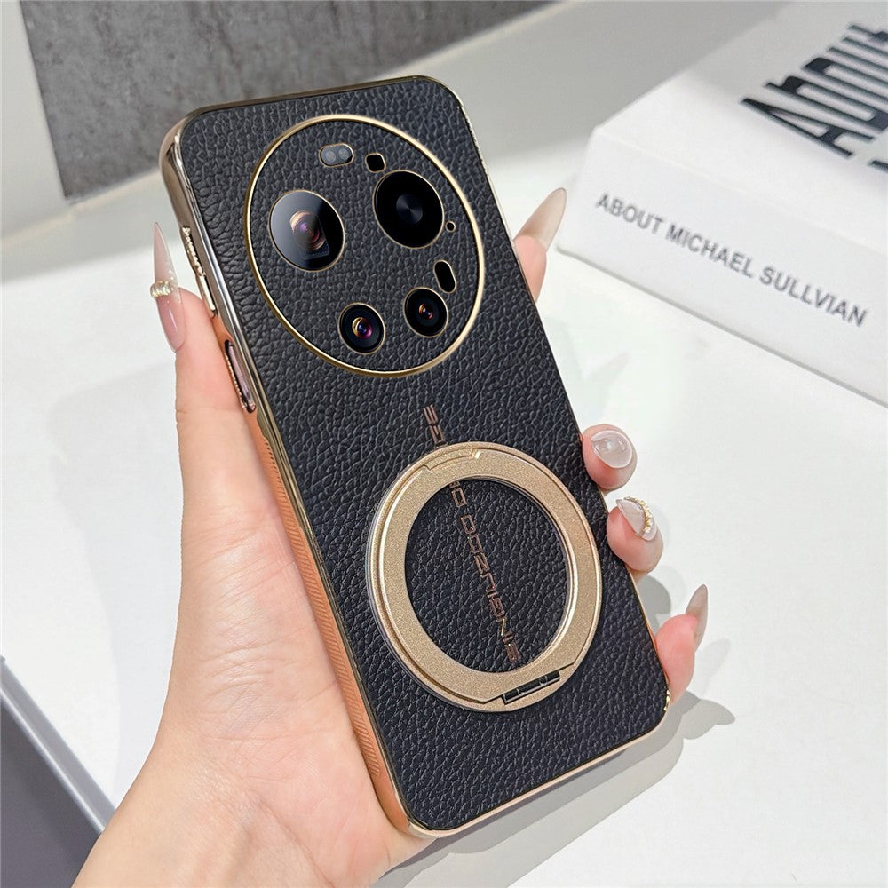 Xiaomi 17 Ultra 5G – Magnetische Handyhülle aus PU-Leder und TPU, mit Ständer