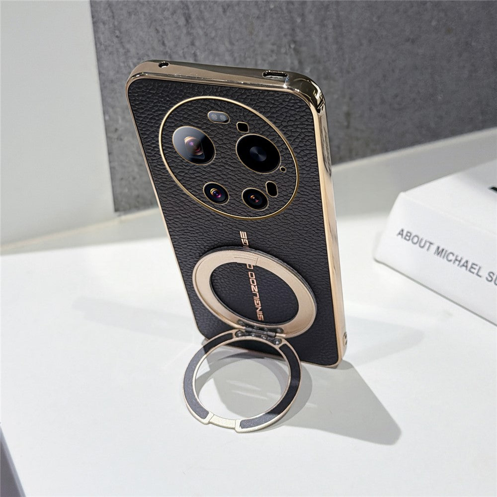 Xiaomi 17 Ultra 5G – Magnetische Handyhülle aus PU-Leder und TPU, mit Ständer