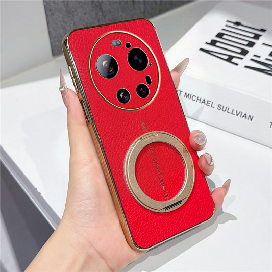Xiaomi 17 Ultra 5G – Magnetische Handyhülle aus PU-Leder und TPU, mit Ständer