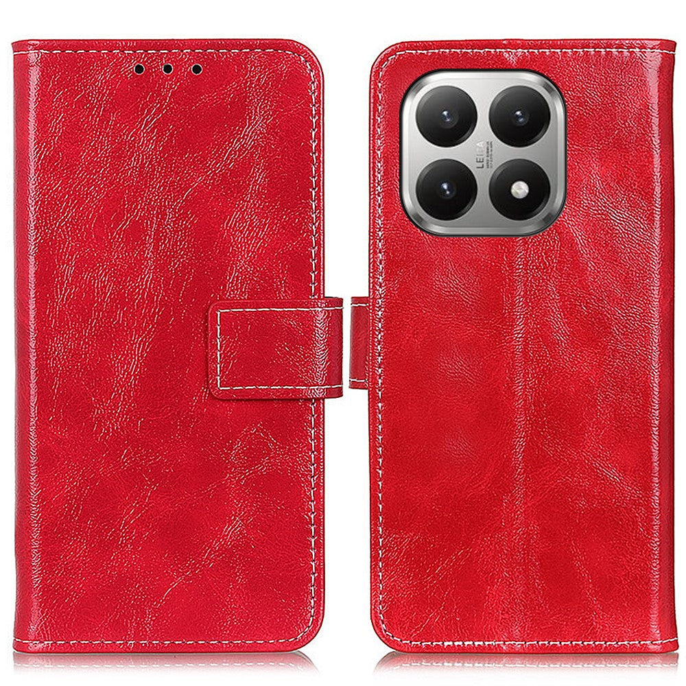 For Xiaomi 17T Pro Case Wallet Leather Phone Cover Crazy Horse Texture