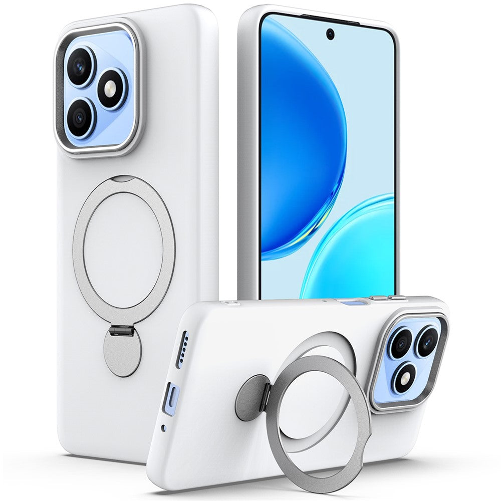 For Honor X8d 4G Magnetic Case Rotating Ring Kickstand TPU + PC Back Cover