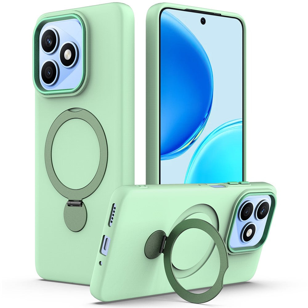 For Honor X8d 4G Magnetic Case Rotating Ring Kickstand TPU + PC Back Cover
