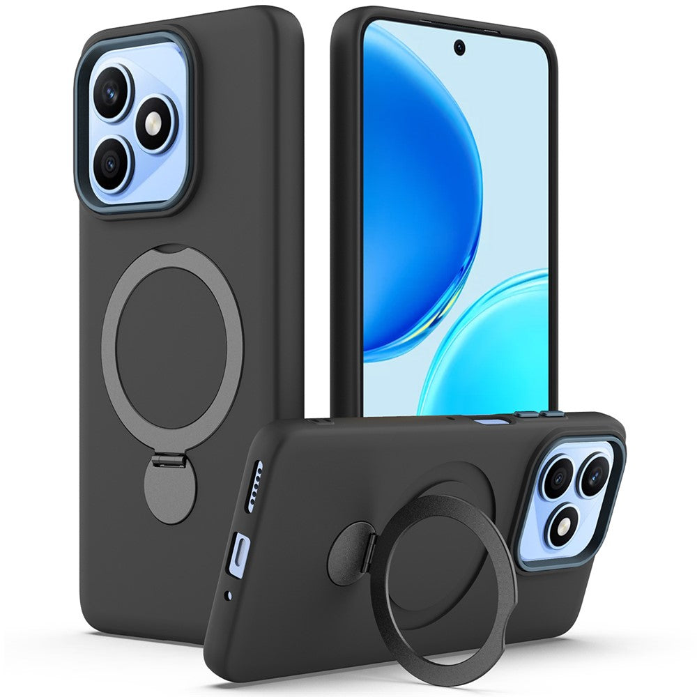 For Honor X8d 4G Magnetic Case Rotating Ring Kickstand TPU + PC Back Cover