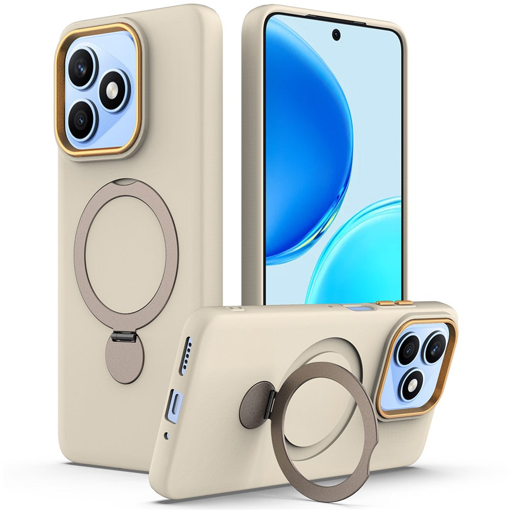 For Honor X8d 4G Magnetic Case Rotating Ring Kickstand TPU + PC Back Cover