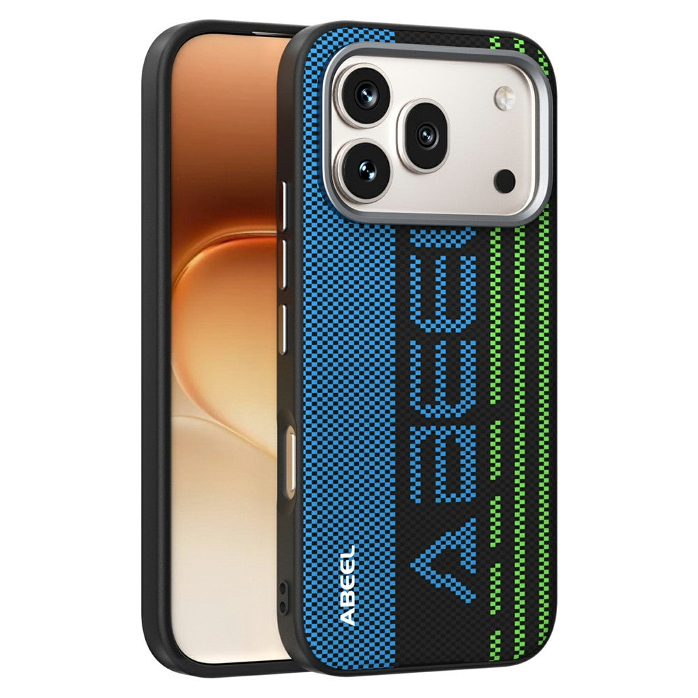 ABEEL For Honor 600 5G / 600 Pro 5G Magnetic Case Micro-Embossing 6D Printed PC TPU Aluminum Alloy Leather Phone Cover