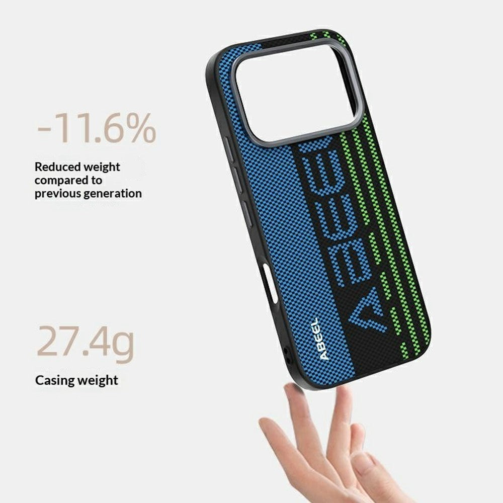 ABEEL For Honor 600 5G / 600 Pro 5G Magnetic Case Micro-Embossing 6D Printed PC TPU Aluminum Alloy Leather Phone Cover