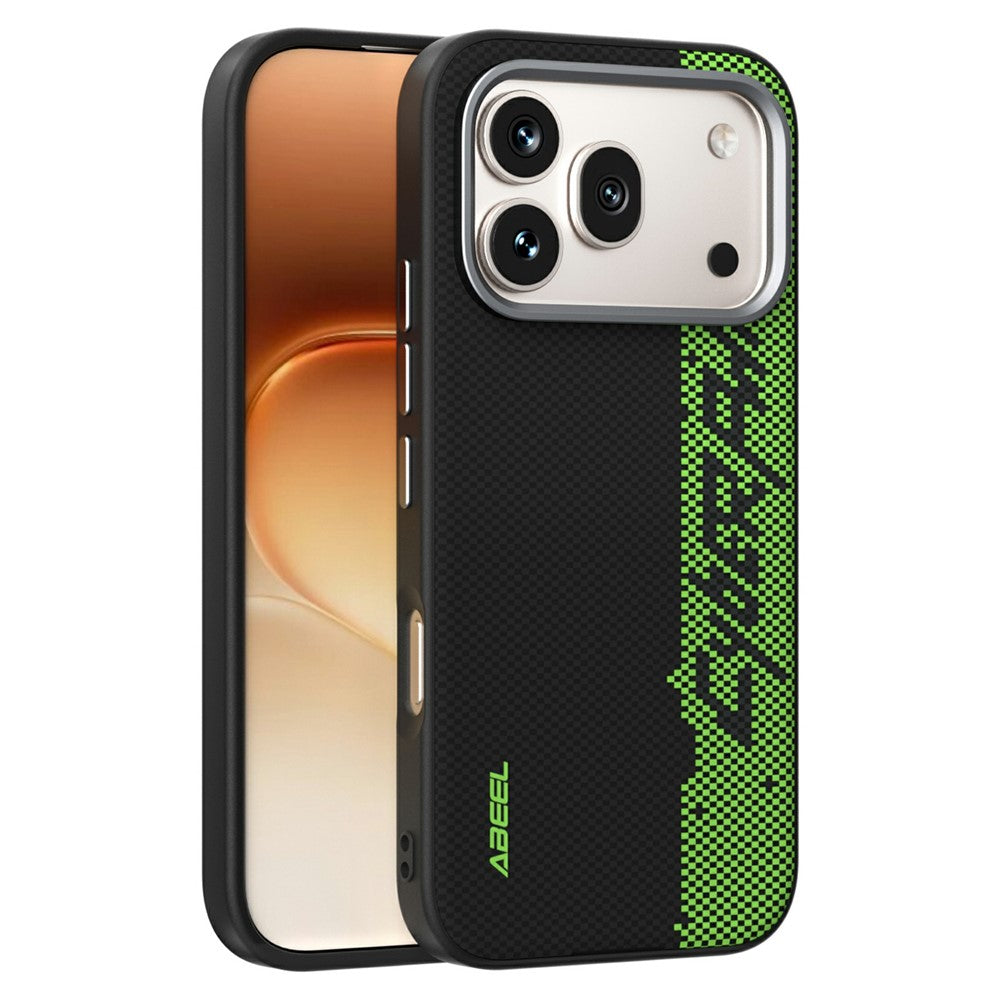 ABEEL For Honor 600 5G / 600 Pro 5G Magnetic Case Micro-Embossing 6D Printed PC TPU Aluminum Alloy Leather Phone Cover