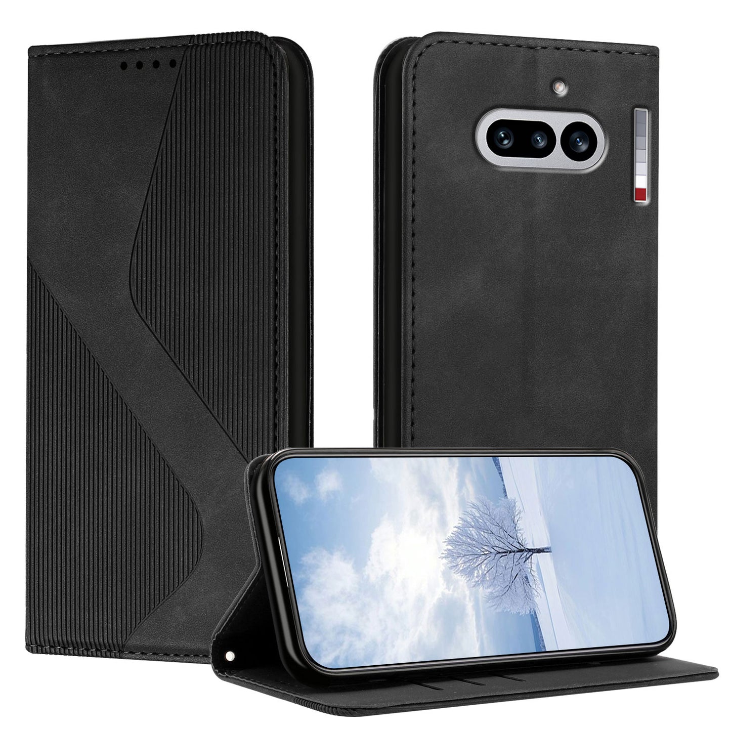 For Nothing Phone (4a) Phone Cover Skin-touch Feel Leather Wallet Case with Stand